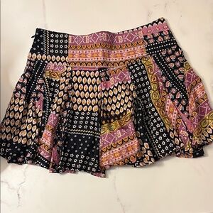 RAGA bohemian patchwork Circle Skirt with zipper. Size XS NWT